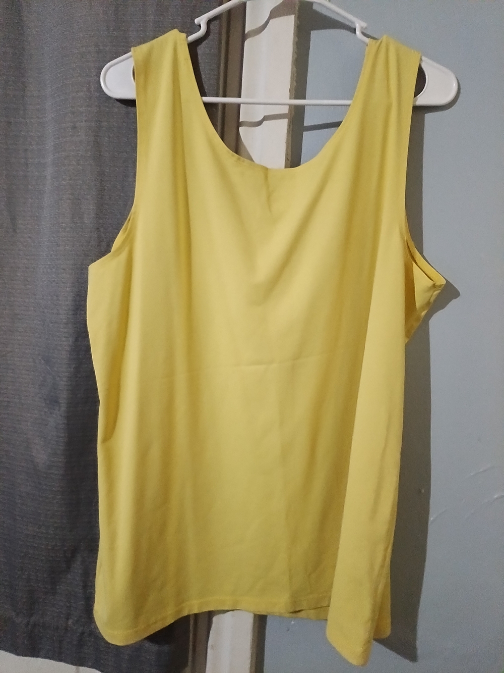 CJ Banks Bright Yellow Scoop Neck Tank Top